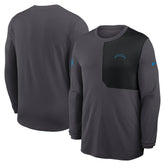 Los Angeles Chargers Sideline Coach UV Dri-FIT Long Sleeve Shirt - Gray - Nike