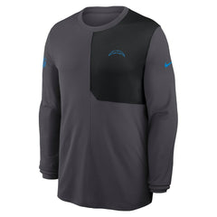 Los Angeles Chargers Sideline Coach UV Dri-FIT Long Sleeve Shirt - Gray - Nike