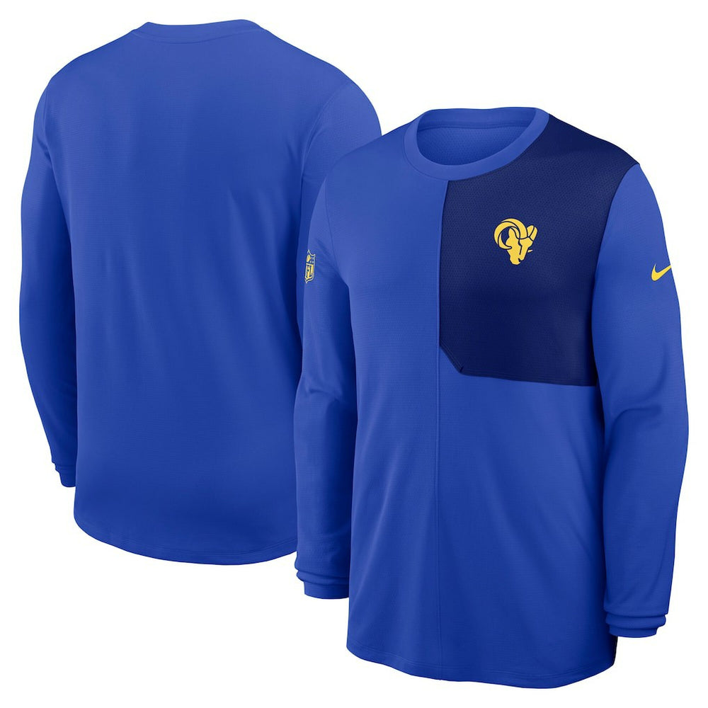 Los Angeles Rams Sideline Coach UV Dri-FIT Long Sleeve Shirt - Royal - Nike
