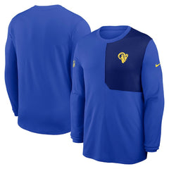 Los Angeles Rams Sideline Coach UV Dri-FIT Long Sleeve Shirt - Royal - Nike