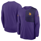Minnesota Vikings Sideline Coach UV Dri-FIT Long Sleeve Shirt - Purple - Nike