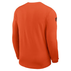 Cincinnati Bengals Sideline Coach UV Dri-FIT Long Sleeve Shirt - Orange - Nike