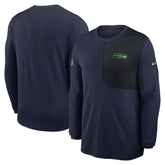 Seattle Seahawks Sideline Coach UV Dri-FIT Long Sleeve Shirt - College Navy - Nike