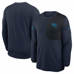 Tennessee Titans Sideline Coach UV Dri-FIT Long Sleeve Shirt - Navy - Nike