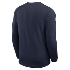 Dallas Cowboys Sideline Coach UV Dri-FIT Long Sleeve Shirt - Navy - Nike