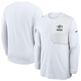 Green Bay Packers Sideline Coach UV Dri-FIT Long Sleeve Shirt - White - Nike