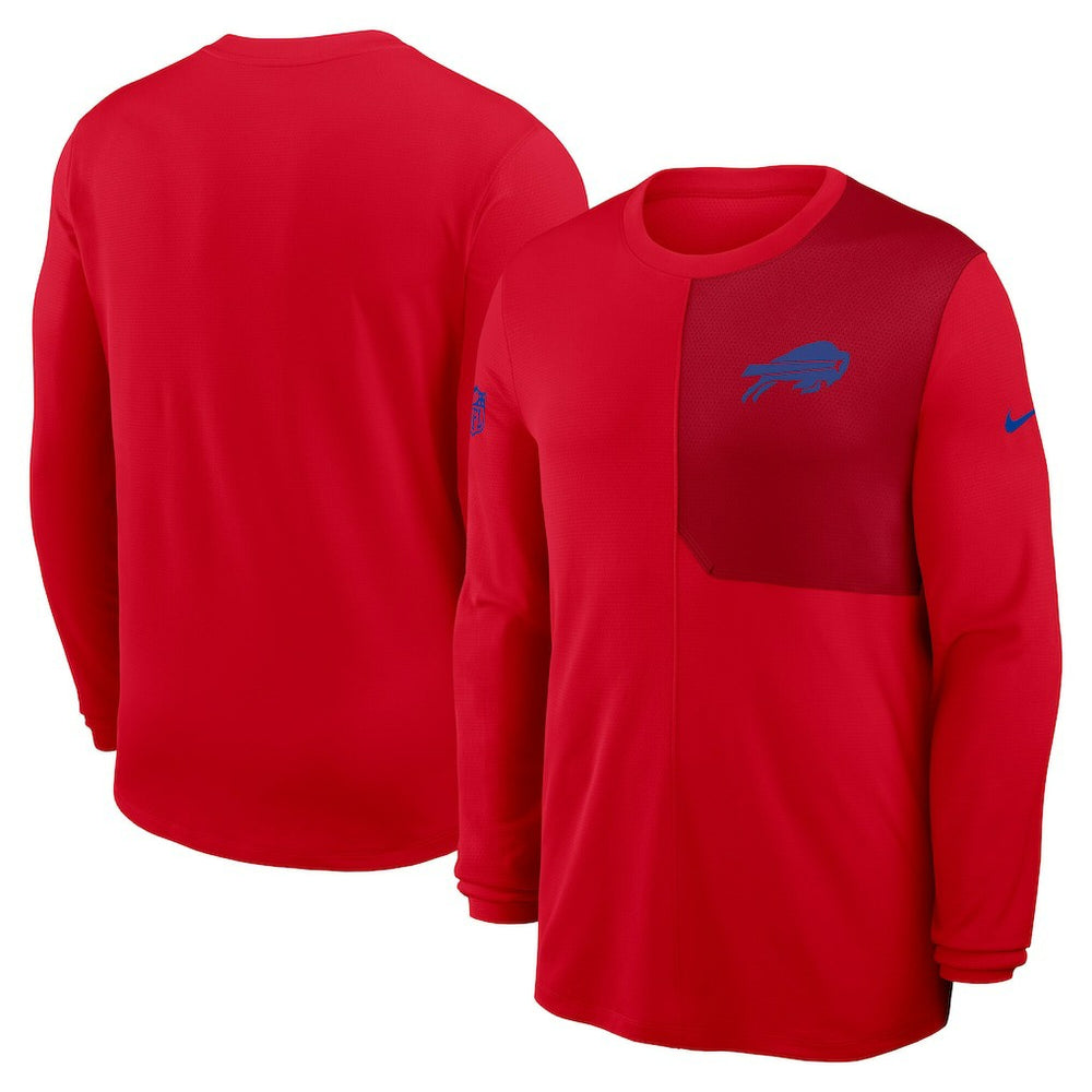 Buffalo Bills Sideline Coach UV Dri-FIT Long Sleeve Shirt - Red - Nike