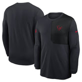 Houston Texans Sideline Coach UV Dri-FIT Long Sleeve Shirt - Navy - Nike