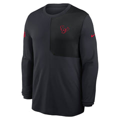Houston Texans Sideline Coach UV Dri-FIT Long Sleeve Shirt - Navy - Nike