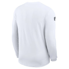 Dallas Cowboys Sideline Coach UV Dri-FIT Long Sleeve Shirt - White - Nike