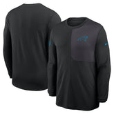 Carolina Panthers Sideline Coach UV Dri-FIT Long Sleeve Shirt - Black - Nike
