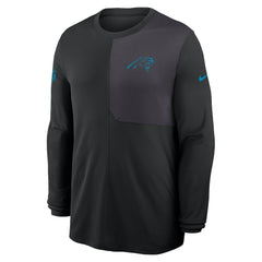 Carolina Panthers Sideline Coach UV Dri-FIT Long Sleeve Shirt - Black - Nike