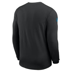 Carolina Panthers Sideline Coach UV Dri-FIT Long Sleeve Shirt - Black - Nike