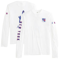 New York Rangers johnnie-O Adam Long Sleeve T-Shirt - White | NHL on sale