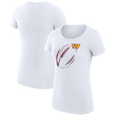 Washington Commanders G-III 4Her by Carl Banks Women's Super-Slim Fit Lightweight Subtle Football T-Shirt - White - NFL