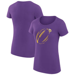 Minnesota Vikings G-III 4Her by Carl Banks Women's Super-Slim Fit Lightweight Subtle Football T-Shirt - Purple - NFL