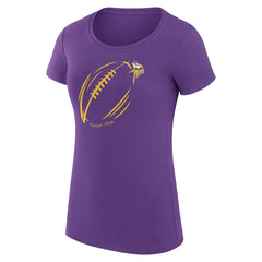 Minnesota Vikings G-III 4Her by Carl Banks Women's Super-Slim Fit Lightweight Subtle Football T-Shirt - Purple - NFL