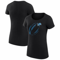 Detroit Lions G-III 4Her by Carl Banks Women's Super-Slim Fit Lightweight Subtle Football T-Shirt - Black - NFL