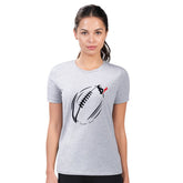Houston Texans G-III 4Her by Carl Banks Women's Super-Slim Fit Lightweight Subtle Football T-Shirt - Heather Gray - NFL