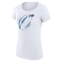 Buffalo Bills G-III 4Her by Carl Banks Women's Super-Slim Fit Lightweight Subtle Football T-Shirt - White - NFL