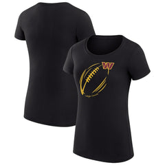 Washington Commanders G-III 4Her by Carl Banks Women's Super-Slim Fit Lightweight Subtle Football T-Shirt - Black - NFL
