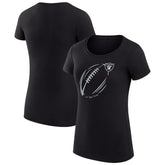 Las Vegas Raiders G-III 4Her by Carl Banks Women's Super-Slim Fit Lightweight Subtle Football T-Shirt - Black - NFL