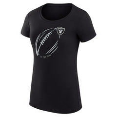 Las Vegas Raiders G-III 4Her by Carl Banks Women's Super-Slim Fit Lightweight Subtle Football T-Shirt - Black - NFL
