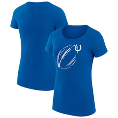 Indianapolis Colts G-III 4Her by Carl Banks Women's Super-Slim Fit Lightweight Subtle Football T-Shirt - Royal - NFL