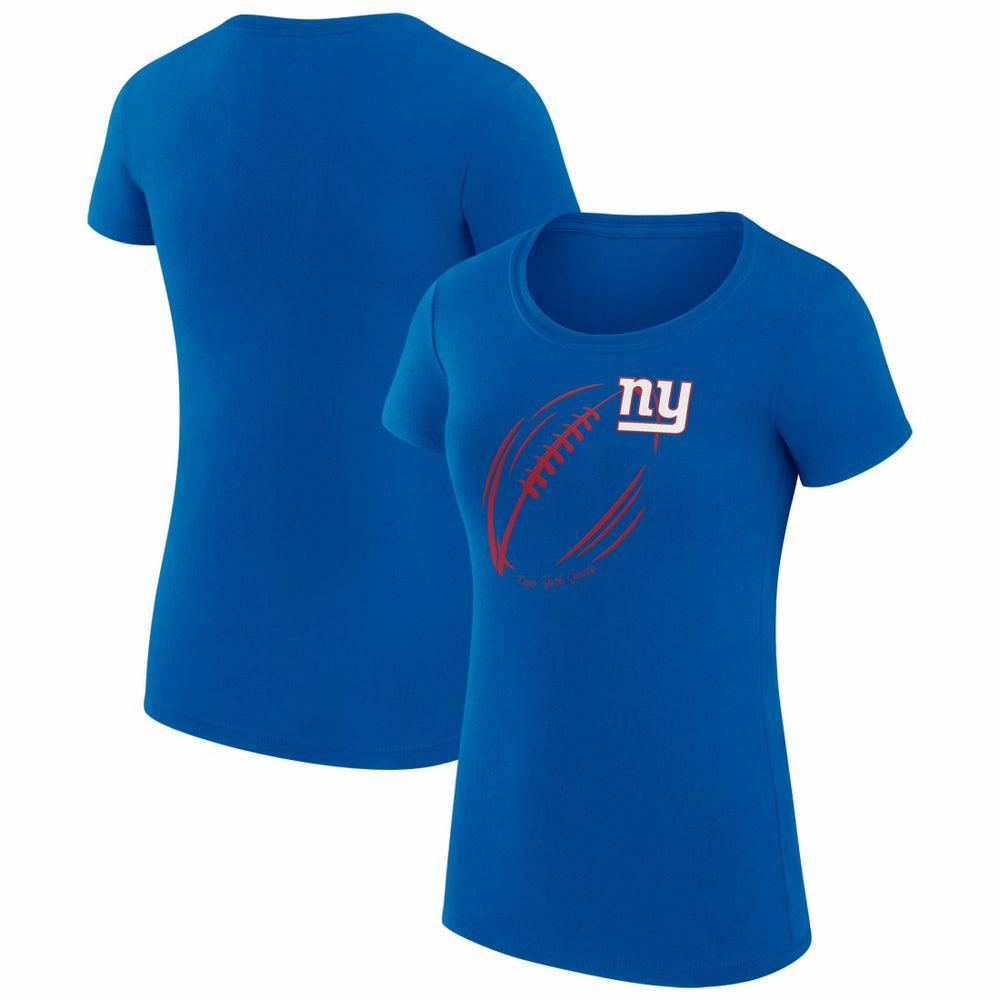 New York Giants G-III 4Her by Carl Banks Women's Super-Slim Fit Lightweight Subtle Football T-Shirt - Royal - NFL
