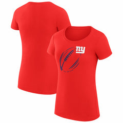 New York Giants G-III 4Her by Carl Banks Women's Super-Slim Fit Lightweight Subtle Football T-Shirt - Red - NFL