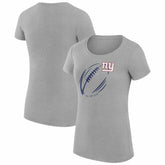 New York Giants G-III 4Her by Carl Banks Women's Super-Slim Fit Lightweight Subtle Football T-Shirt - Heather Gray - NFL