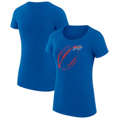 Buffalo Bills G-III 4Her by Carl Banks Women's Super-Slim Fit Lightweight Subtle Football T-Shirt - Royal - NFL