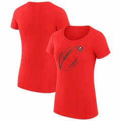 Tampa Bay Buccaneers G-III 4Her by Carl Banks Women's Super-Slim Fit Lightweight Subtle Football T-Shirt - Red - NFL
