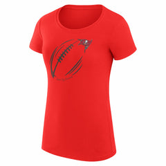 Tampa Bay Buccaneers G-III 4Her by Carl Banks Women's Super-Slim Fit Lightweight Subtle Football T-Shirt - Red - NFL