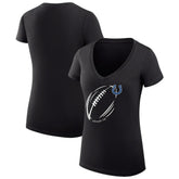 Indianapolis Colts G-III 4Her by Carl Banks Women's Super-Slim Fit Lightweight Subtle Football V-Neck T-Shirt - Black - NFL