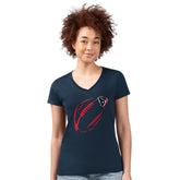 Houston Texans G-III 4Her by Carl Banks Women's Super-Slim Fit Lightweight Subtle Football V-Neck T-Shirt - Navy - NFL