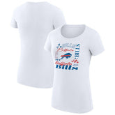 Buffalo Bills G-III 4Her by Carl Banks Women's Super-Slim Fit Lightweight Collage Team T-Shirt - White - NFL