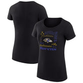 Baltimore Ravens G-III 4Her by Carl Banks Women's Super-Slim Fit Lightweight Collage Team T-Shirt - Black - NFL