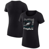 Philadelphia Eagles G-III 4Her by Carl Banks Women's Super-Slim Fit Lightweight Collage Team T-Shirt - Black - NFL