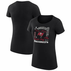 Tampa Bay Buccaneers G-III 4Her by Carl Banks Women's Super-Slim Fit Lightweight Collage Team T-Shirt - Black - NFL