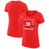 New York Giants G-III 4Her by Carl Banks Women's Super-Slim Fit Lightweight Collage Team T-Shirt - Red - NFL
