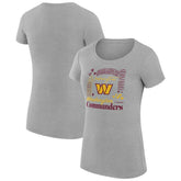 Washington Commanders G-III 4Her by Carl Banks Women's Super-Slim Fit Lightweight Collage Team T-Shirt - Heather Gray - NFL