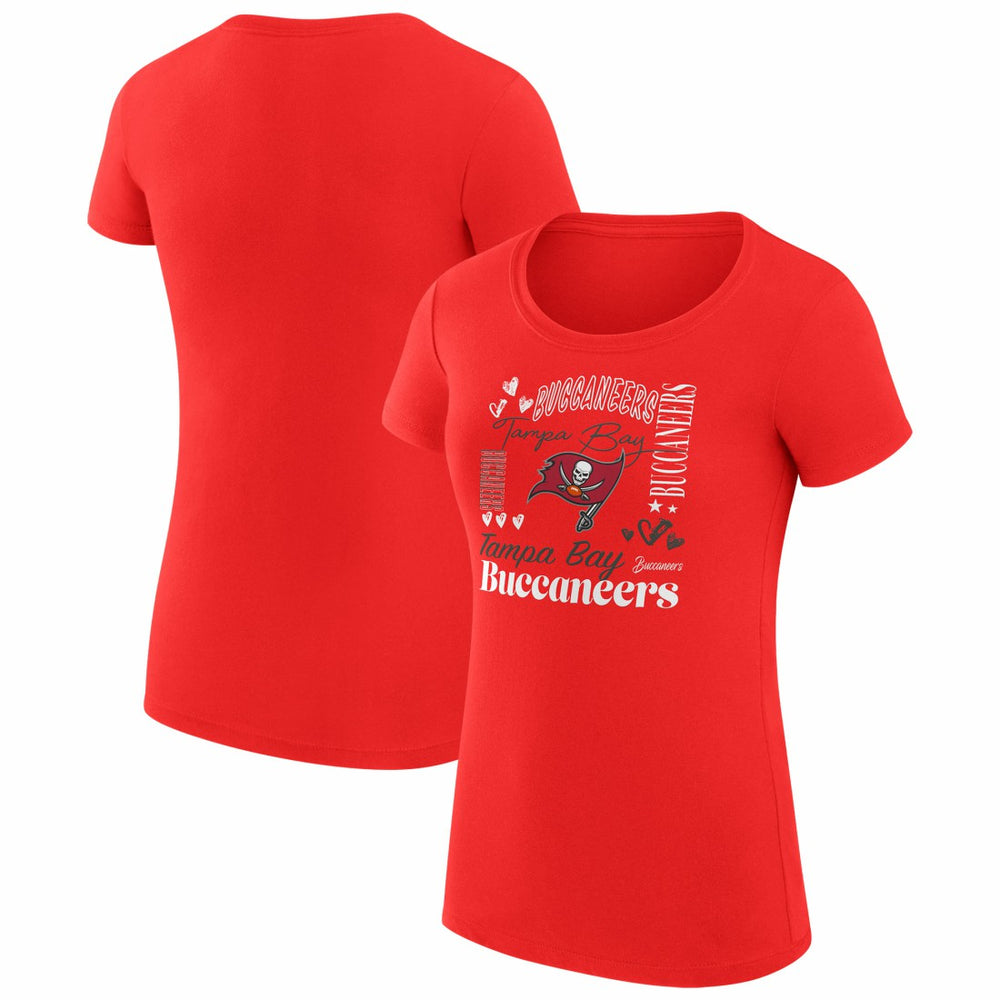 Tampa Bay Buccaneers G-III 4Her by Carl Banks Women's Super-Slim Fit Lightweight Collage Team T-Shirt - Red - NFL