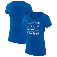 Indianapolis Colts G-III 4Her by Carl Banks Women's Super-Slim Fit Lightweight Collage Team T-Shirt - Royal - NFL