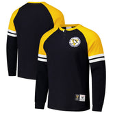 Pittsburgh Penguins Mitchell & Ness Thermal Henley Long Sleeve T-Shirt - Black | NHL near me
