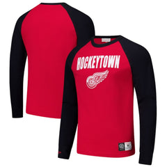 Detroit Red Wings Mitchell & Ness Legendary Slub Raglan Long Sleeve T-Shirt - Red/Black | NHL discount