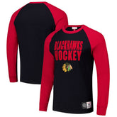 Chicago Blackhawks Mitchell & Ness Legendary Slub Raglan Long Sleeve T-Shirt - Black/Red | NHL sale