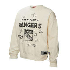New York Rangers Mitchell & Ness Women's Logo 3.0 Pullover Sweatshirt - Cream | NHL online