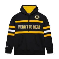 Boston Bruins Mitchell & Ness Head Coach Slogan Pullover Hoodie - Black | NHL discount