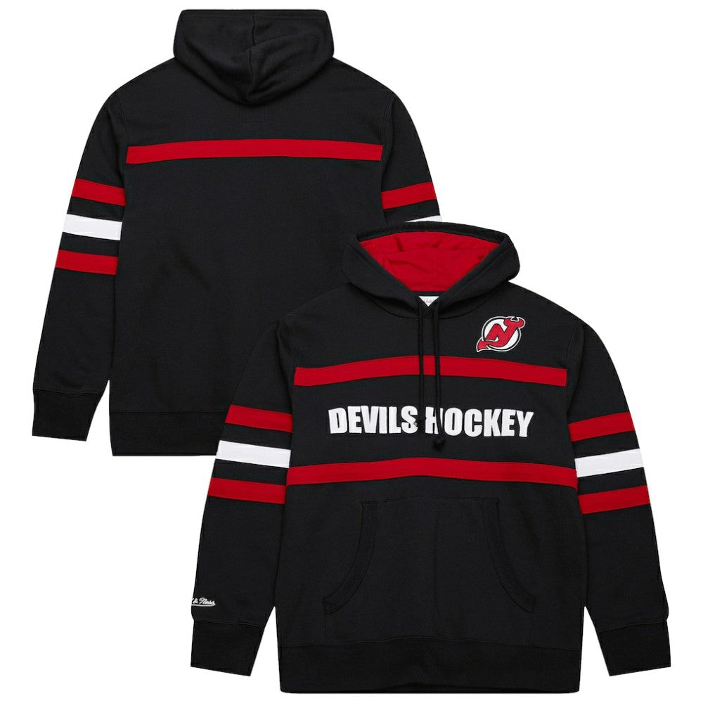 New Jersey Devils Mitchell & Ness Head Coach Slogan Pullover Hoodie - Black | NHL near me